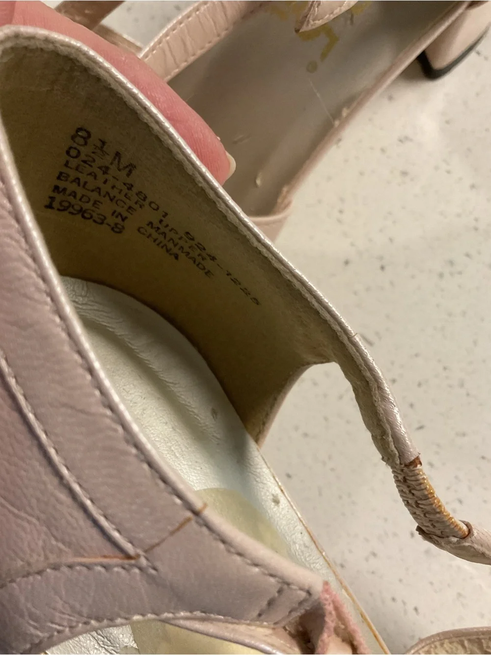 9.2.5 Women's Blush Pink T-Strap Comfort Heels